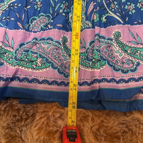 Talbots Paisley Blue and Green Women's Skirt size XS - Picture 6 of 9